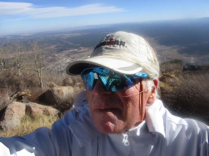 Selfie--Daniel Smiechowski at the summit Mount Elden, Flagstaff, Arizona.