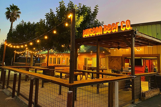 Burgeon Beer Company added an outdoor drinking location: the former site of Escondido Brewing Company, now dubbed The Oasis.