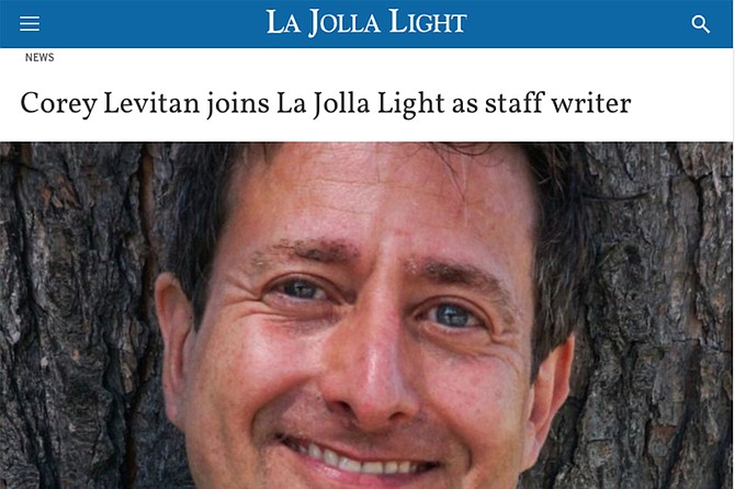 Former La Jolla Light reporter Corey Levitan was put on the public payroll by councilwoman Barbara Bry when she was running for mayor earlier this year.