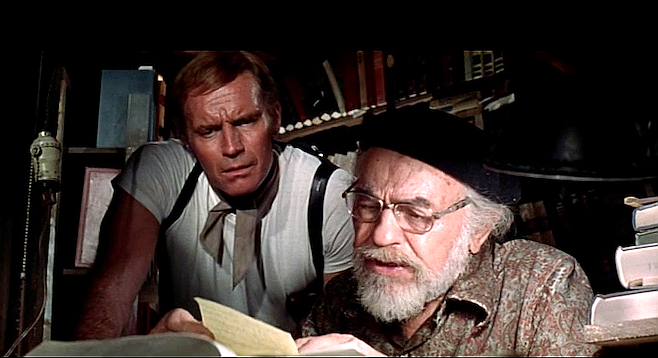 Who's your messiah now? Charlton Heston and Edward G. Robinson star in Soylent Green.
