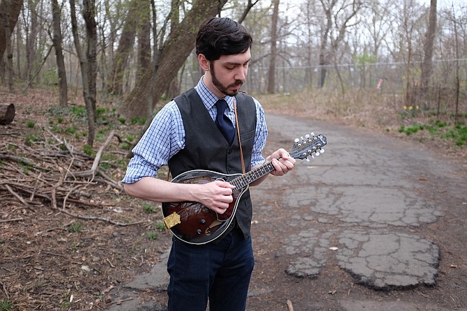 Satin Nickel’s Morgan Hollingsworth moved from musicals to the mandolin. “Theater is all about storytelling, and songwriting is no different.”
