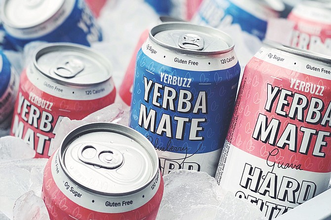 Yerbuzz yerba mate hard seltzer debuted with two flavor options: blueberry and guava.