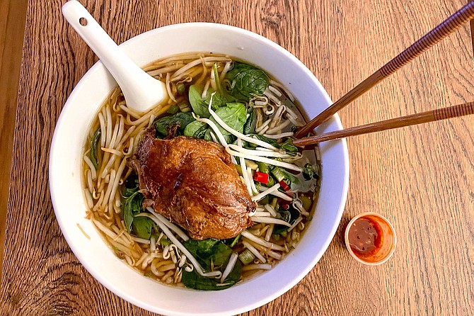 Roasted duck noodle soup from The Asian Bistro