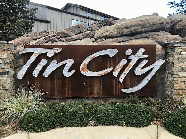 Tin City sign