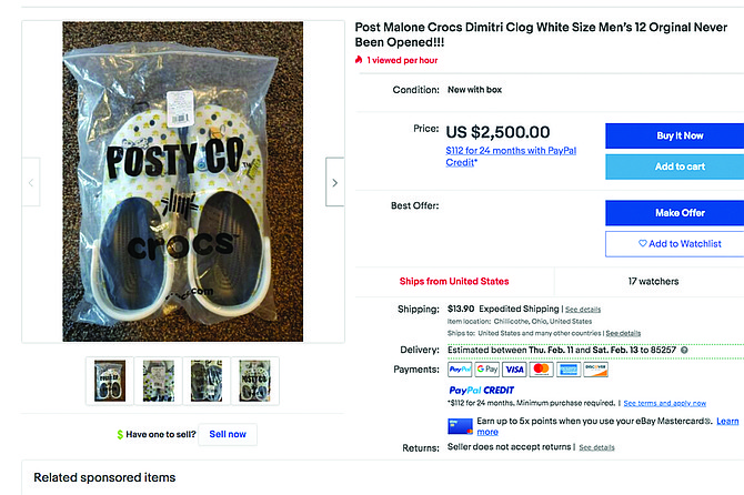 Would you pay $2500 for a pair of Crocs?