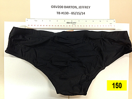 During his previous trials, some of his alleged victims described Jeffrey Barton's distinctive underwear. Evidence photo.