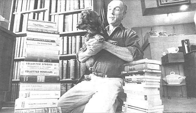 Woods and Zepp. "Thomas Mann sometimes built sentences a page long. My task as a translator is to take each of those sentences apart piece by piece." - Image by Sandy Huffaker, Jr.