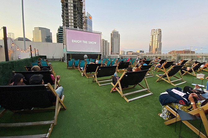 Situated on the 4th floor terrace of the Manchester Grand Hyatt San Diego, this location is an amazing spot to enjoy movies on a big screen under the stars.