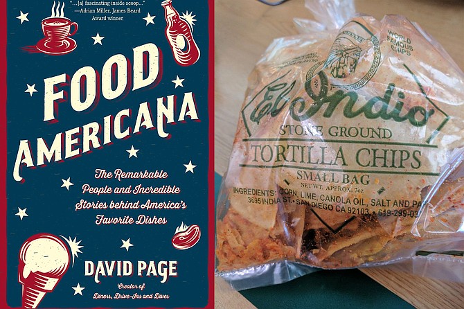 A history of American cuisine. Chips the way Page likes ‘em — old tortillas cut up and fried.
