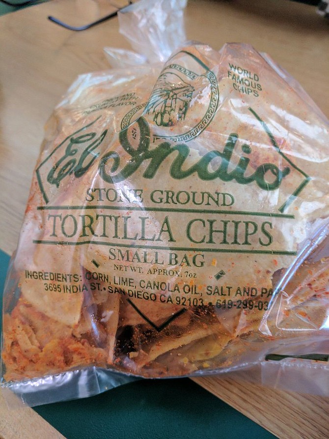Chips the way Page likes ‘em - old tortillas cut up and fried.