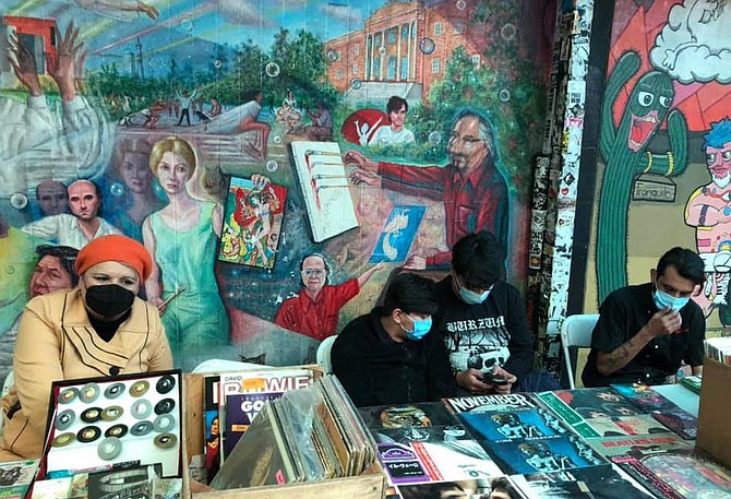 Vinyl fair dealers. “Tijuana is considered the rock capital of Mexico."