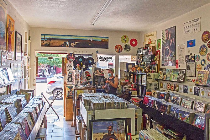 Bernie Fishman, owner of Beat Box Records in Barrio Logan, makes lots of house calls, buying collections he learns of “just by being out and about and talking to different people. I also get people bringing in stuff to the shop. I’m always open to buying records that people bring in.”