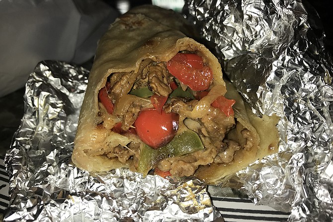 Simple, but simply delicious - Philly Cheese Steak Burrito.