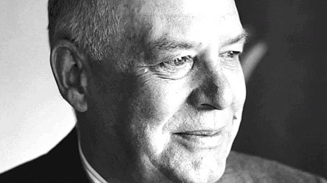 Wallace Stevens. I read about the night in Key West when the drunk and timid Stevens got into a fistfight with Hemingway. The latter left Stevens with a blackened eye and fractured hand.