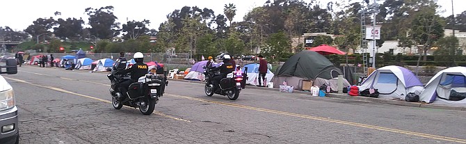 The campsite was built on a city right-of-way.
