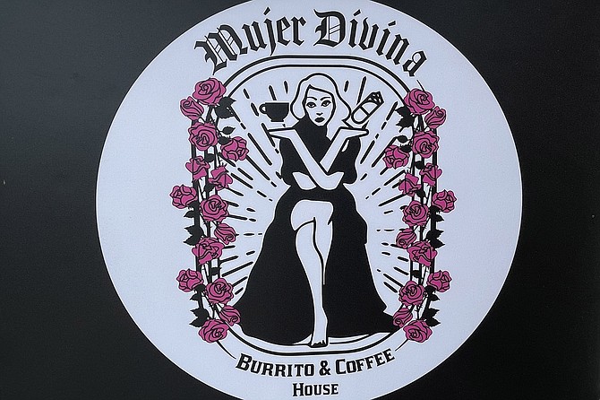 The logo of Mujer Divina Burrito & Coffee House