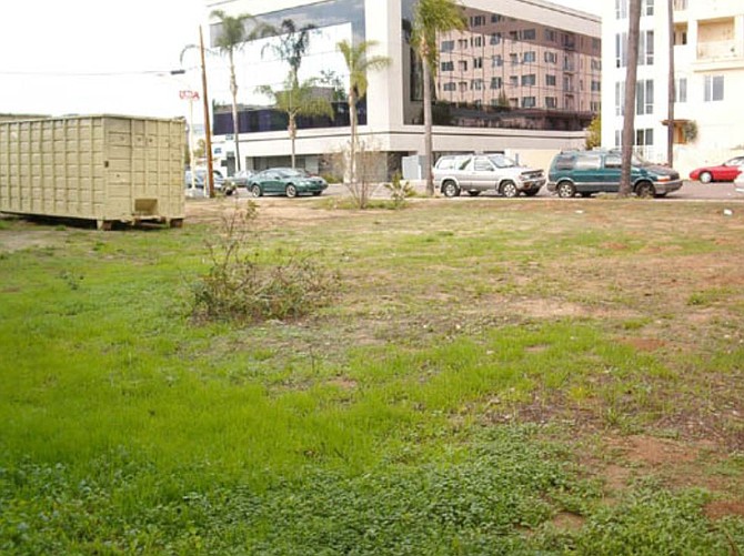 Vacant lot where Grant Presidential Library building was razed in 2000.