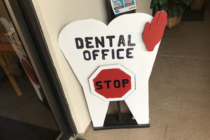 Meadows’, Villalobos’s patient-donated sign outside, first, a covid test.