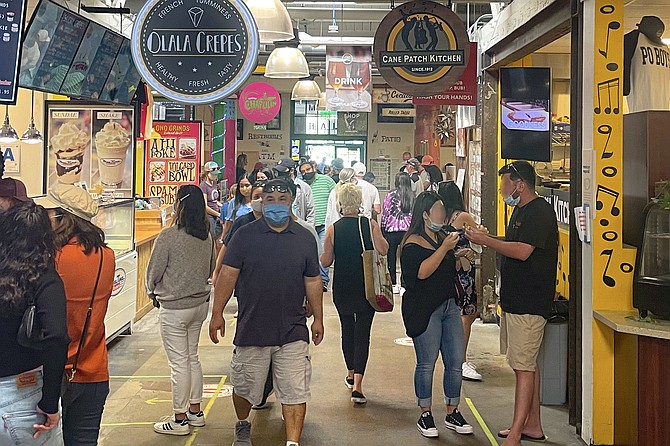 In early May, 2021, Liberty Public Market draws post-pandemic crowds.