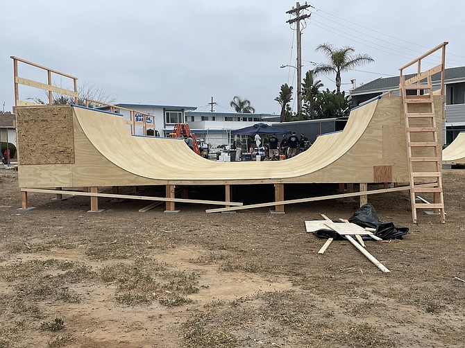Temporary Animal Kingdom skate ramp in Oceanside
