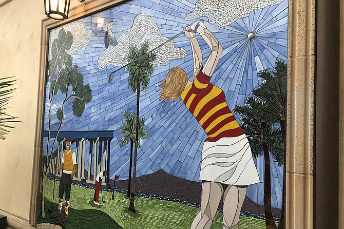 “Shattering the glass ceiling” mural welcomes golfers to the modernized Coronado Golf Club.