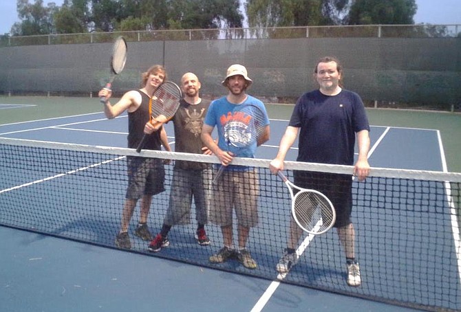 Gerry Velazquez (far right in photo): "They put four pickleball courts in place of our tennis court."