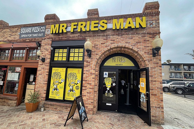 Mr. Fries Man enters San Diego by way of Pacific Beach.