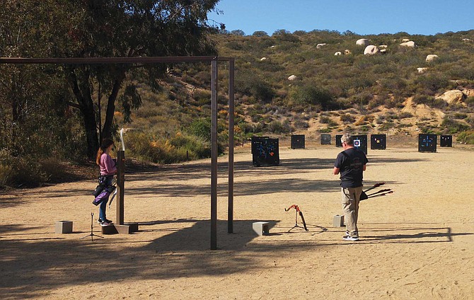The archery range at Lake Poway hosts summer camps and classes, including a year-round Junior Olympic series taught by national champion Alanna Dunaway.