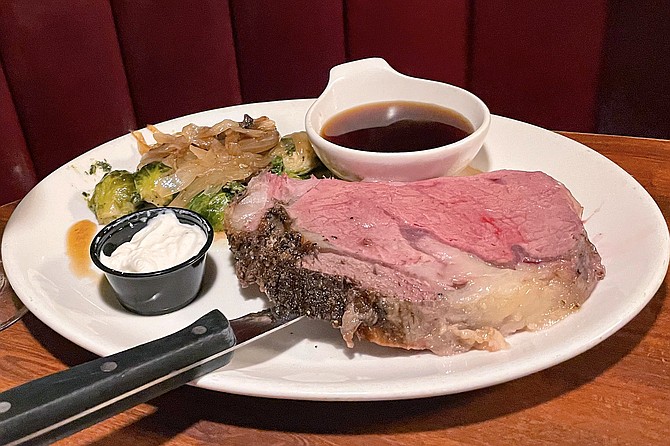 A "half cut" of prime rib, still served at Bully's East