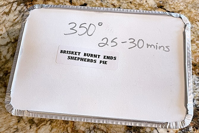 Simple instructions for a take-and-bake meal