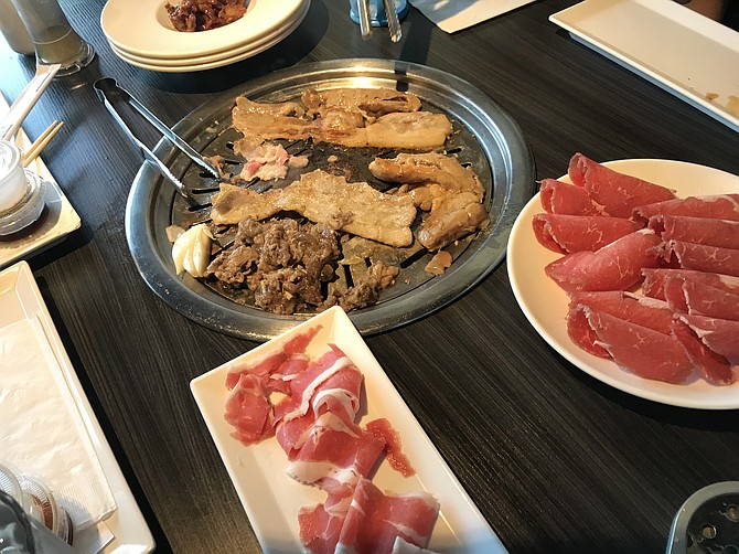 Meats, before and after.