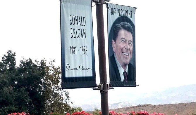 Outside Reagan library in Simi Valley
