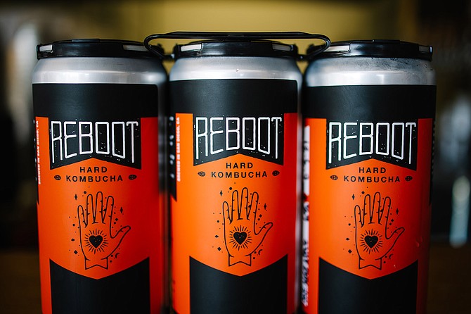 Bootstrap Kombucha serves crowlers of ReBoot Hard Kombucha ahead of a summer can release. - Image by Bree Steffen