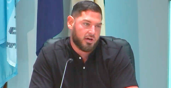 City councilman Christopher Rodriguez accuses a longtime Oceanside partner of having no “skin in the game.”