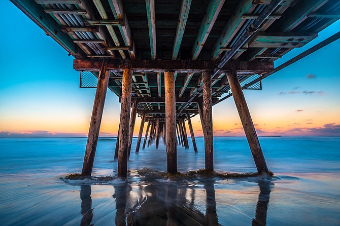 IB Pier at twilight. Twilight this week in San Diego is about 80 minutes.