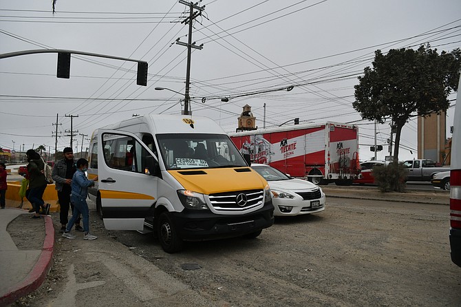 A public transport van in Cedros neighborhood