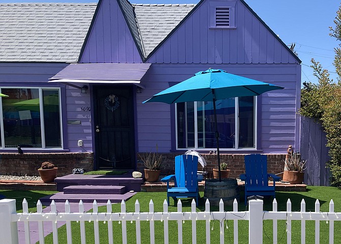 George's purple house on Mansfield.