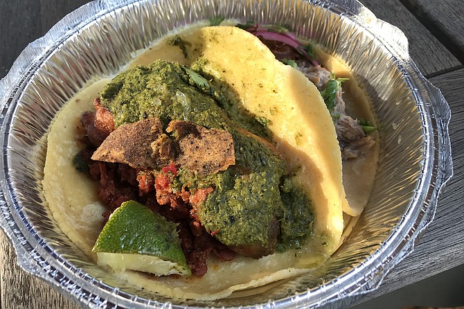 Squash Blossom taco. Collision of flavors.