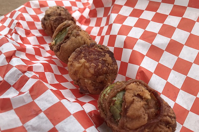 Bacon-wrapped pickles, wicked, but healthy too.
