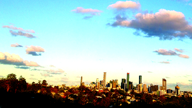 Brisbane skyline.