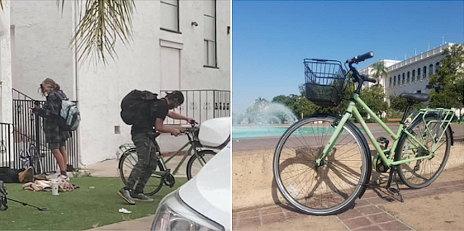 Jamis City bike on right; on left another photo posted by victim.