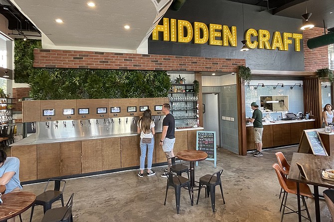 Inside it's a counter service gastropub offering a serve yourself taphouse model.