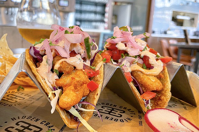 Fried halibut makes these Baja inspired fish tacos tick.