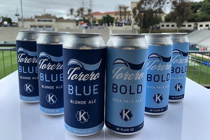 Brewed by Kensington Brewing Company, Torero Bold and Torero Blue are now sold at Torero Stadium events.