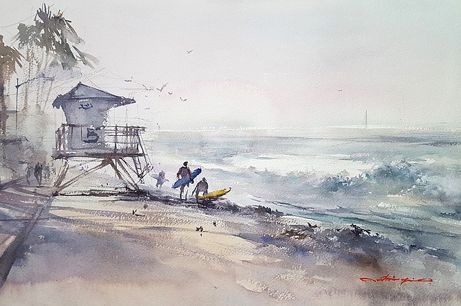 Plein air painting is a painting completed in the field, on location, and “in the moment.” All skill levels are encouraged. Any artist may participate–they do not need to be members.