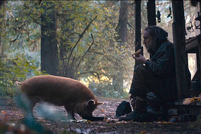 Pig: the gourmand and the gourmet (Nicolas Cage).