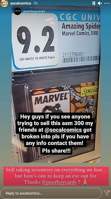 Warning from store