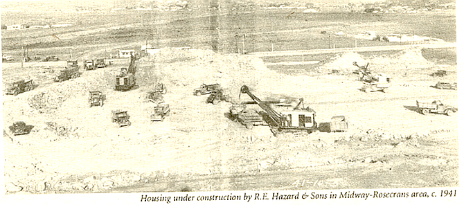 Housing under construction by R.E. Hazard & Sons, 1941