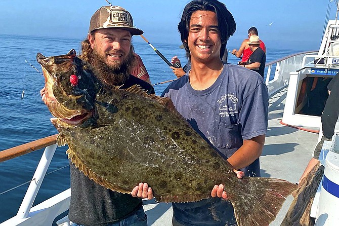 A very nice sized halibut caught while on the Dolphin half-day run out of Fisherman’s Landing.
