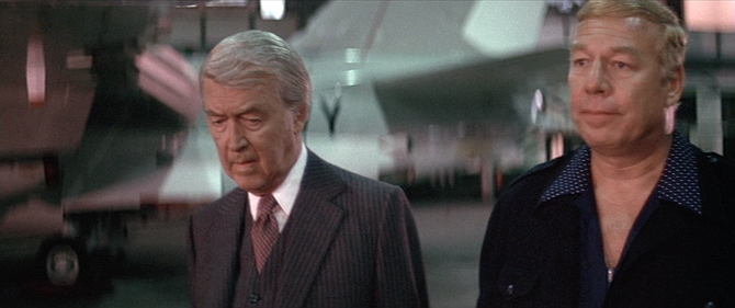 James Stewart and George Kennedy going through the motions.